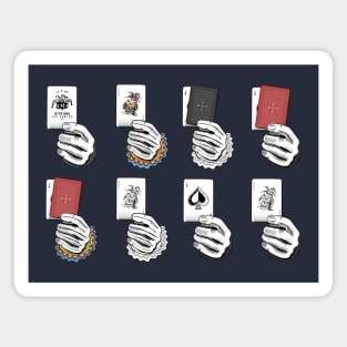 Clown hand Cards set Magnet